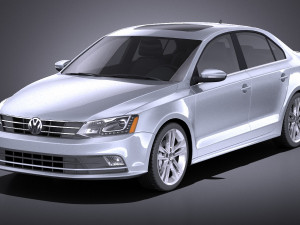 Volkswagen Jetta 2015 vray 3D Model