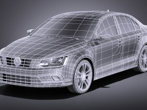 Volkswagen Jetta 2015 vray Modèle 3D