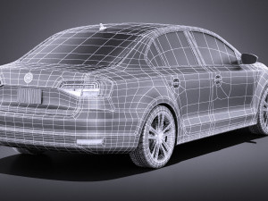 Volkswagen Jetta 2015 vray Modèle 3D