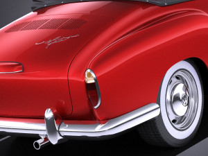 Volkswagen Karmann Ghia Cabrio 1955-1974 vray 3D 모델