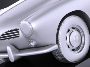 Volkswagen Karmann Ghia Cabrio 1955-1974 vray 3D 모델