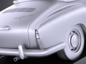 Volkswagen Karmann Ghia Cabrio 1955-1974 vray 3D 모델