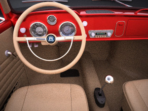 Volkswagen Karmann Ghia Cabrio 1955-1974 vray 3D 모델