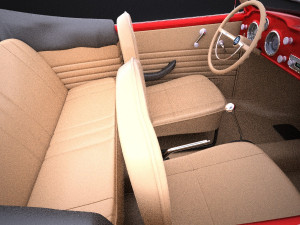 Volkswagen Karmann Ghia Cabrio 1955-1974 vray 3D 모델