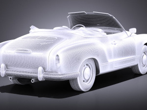 Volkswagen Karmann Ghia Cabrio 1955-1974 vray 3D 모델