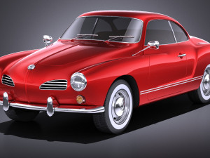 Volkswagen Karmann Ghia Coupe 1955-1974 vray 3D मॉडल