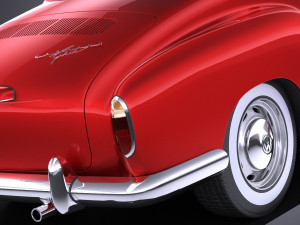 Volkswagen Karmann Ghia Coupe 1955-1974 vray 3D Model