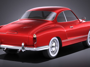 Volkswagen Karmann Ghia Coupe 1955-1974 vray 3D Model