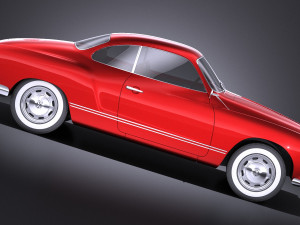Volkswagen Karmann Ghia Coupe 1955-1974 vray 3D Model