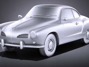 Volkswagen Karmann Ghia Coupe 1955-1974 vray 3D Model