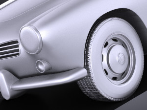 Volkswagen Karmann Ghia Coupe 1955-1974 vray 3D Model
