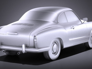 Volkswagen Karmann Ghia Coupe 1955-1974 vray 3D Model