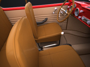 Volkswagen Karmann Ghia Coupe 1955-1974 vray 3D Model
