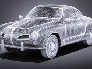 Volkswagen Karmann Ghia Coupe 1955-1974 vray 3D Model