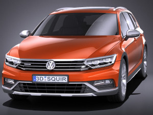 Volkswagen Passat Alltrack 2016 vray 3D Model