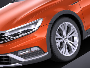 Volkswagen Passat Alltrack 2016 vray 3D Model