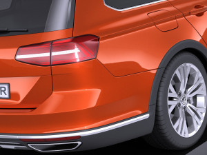 Volkswagen Passat Alltrack 2016 vray 3D Model