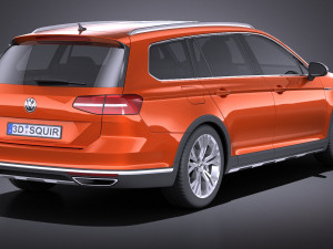 Volkswagen Passat Alltrack 2016 vray 3D Model
