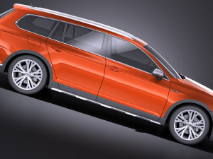 Volkswagen Passat Alltrack 2016 vray 3D Model