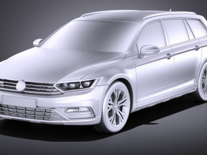 Volkswagen Passat Alltrack 2016 vray 3D Model