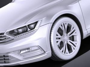 Volkswagen Passat Alltrack 2016 vray 3D Model