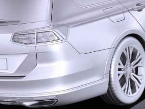 Volkswagen Passat Alltrack 2016 vray 3D Model