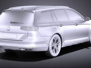 Volkswagen Passat Alltrack 2016 vray 3D Model
