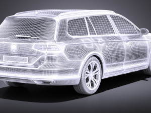 Volkswagen Passat Alltrack 2016 vray 3D Model