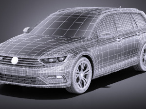 Volkswagen Passat Alltrack 2016 vray 3D Model