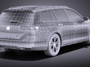 Volkswagen Passat Alltrack 2016 vray 3D Model