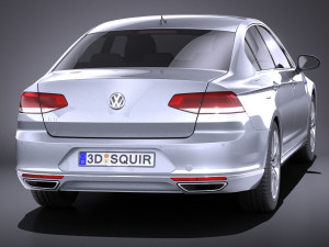 Volkswagen Passat B8 2015 vray 3D Model