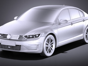 Volkswagen Passat B8 2015 vray 3D Model