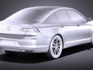 Volkswagen Passat B8 2015 vray 3D Model