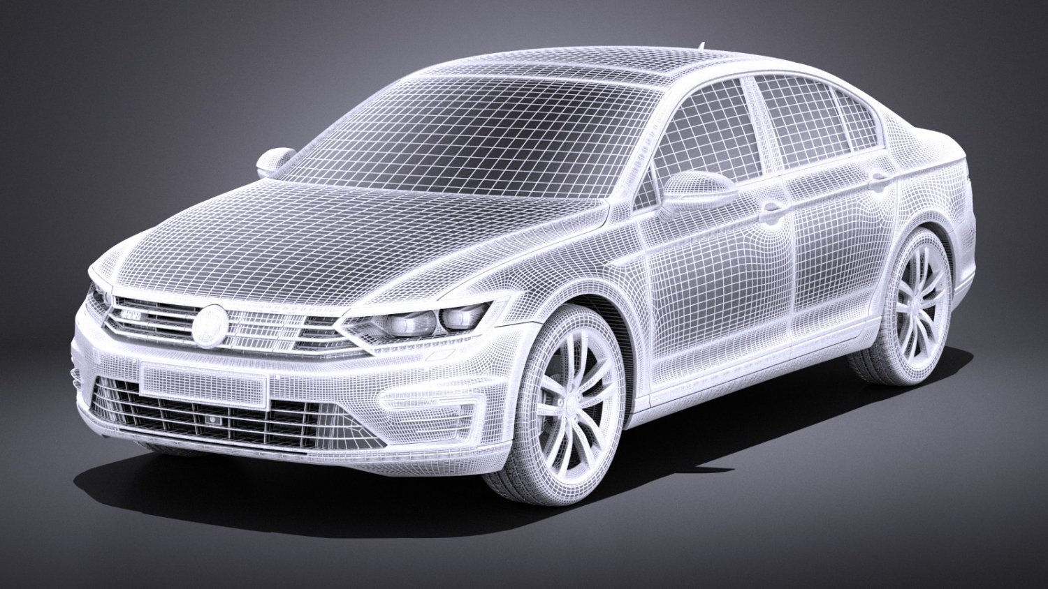 volkswagen passat b8 2015 vray 3D Model in Sedan 3DExport