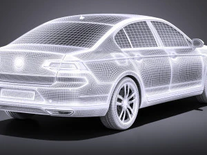 Volkswagen Passat B8 2015 vray 3D Model