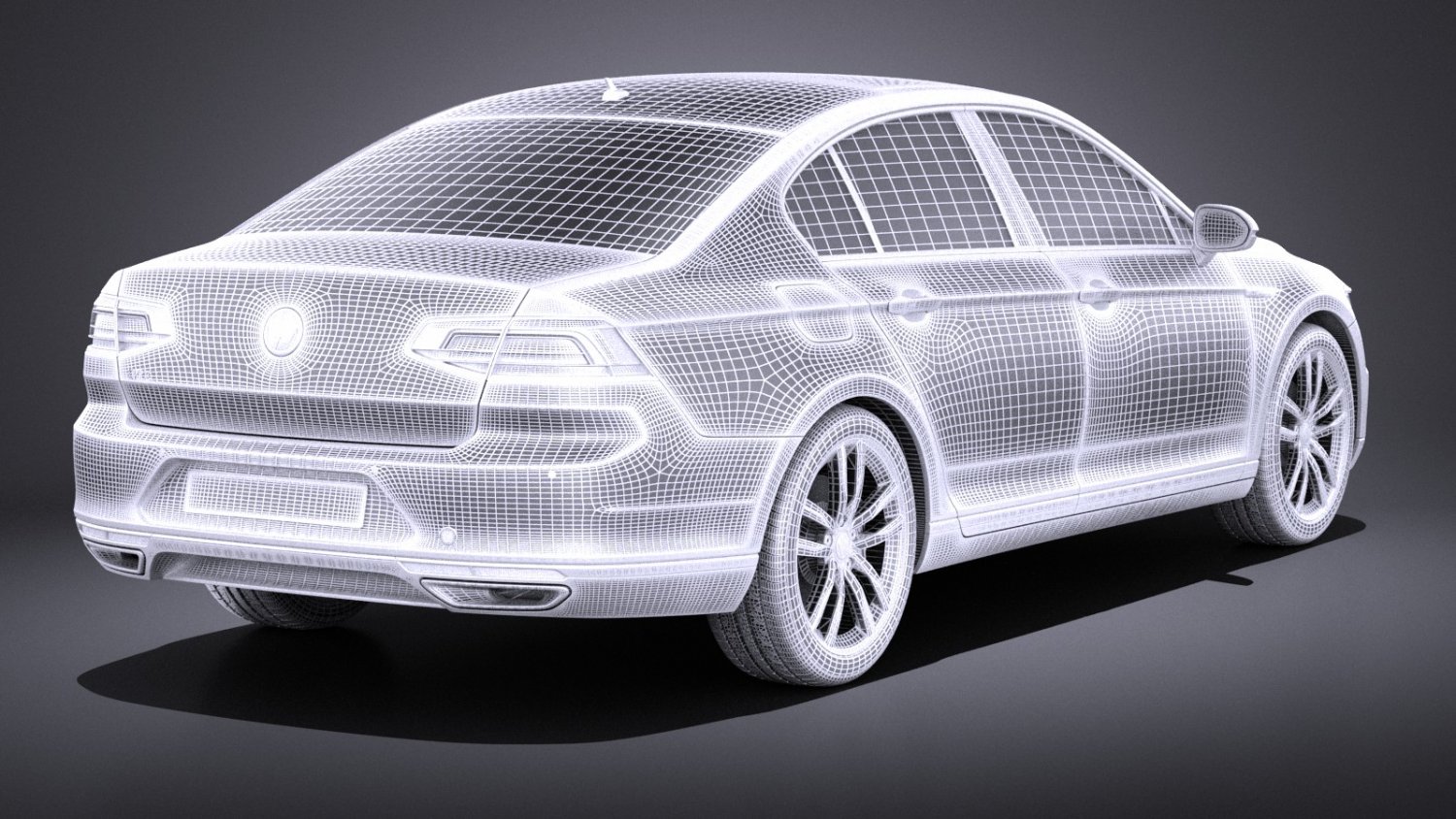 volkswagen passat b8 2015 vray 3D Model in Sedan 3DExport