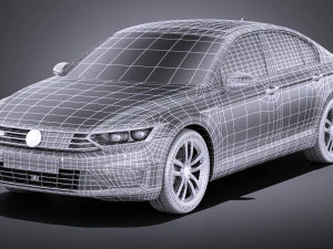 Volkswagen Passat B8 2015 vray 3D Model