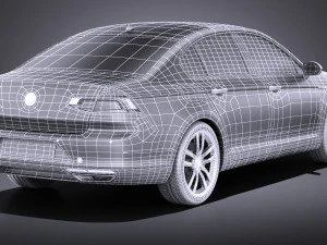 Volkswagen Passat B8 2015 vray 3D Model