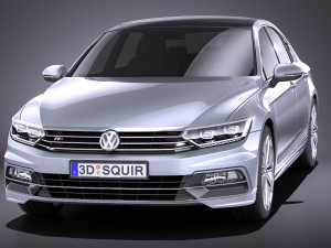 Volkswagen Passat R-line 2015 vray 3D Model