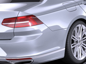 Volkswagen Passat R-line 2015 vray 3D Model