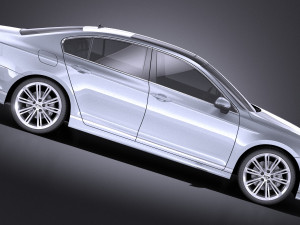 Volkswagen Passat R-line 2015 vray 3D Model