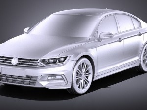 Volkswagen Passat R-line 2015 vray 3D Model