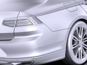 Volkswagen Passat R-line 2015 vray 3D Model