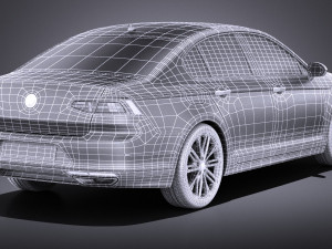 Volkswagen Passat R-line 2015 vray 3D Model