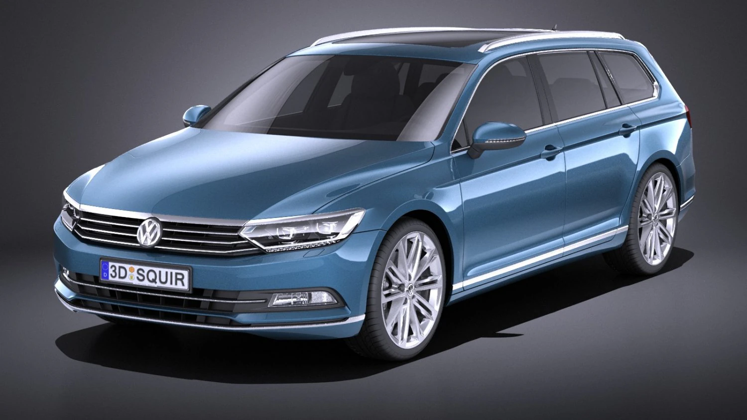 Volkswagen Passat Variant 2015 vray 3D Model .c4d .max .obj .3ds .fbx .stl .blend 