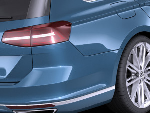 Volkswagen Passat Variant 2015 vray Model 3D