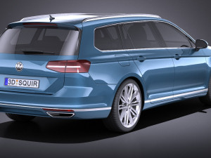 Volkswagen Passat Variant 2015 vray Model 3D