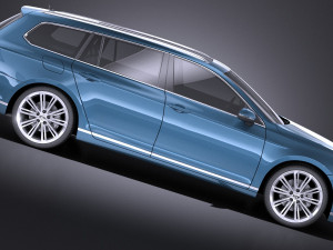 Volkswagen Passat Variant 2015 vray Model 3D