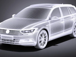 Volkswagen Passat Variant 2015 vray 3D Model