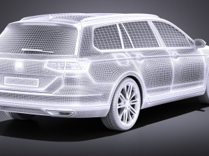 Volkswagen Passat Variant 2015 vray Model 3D